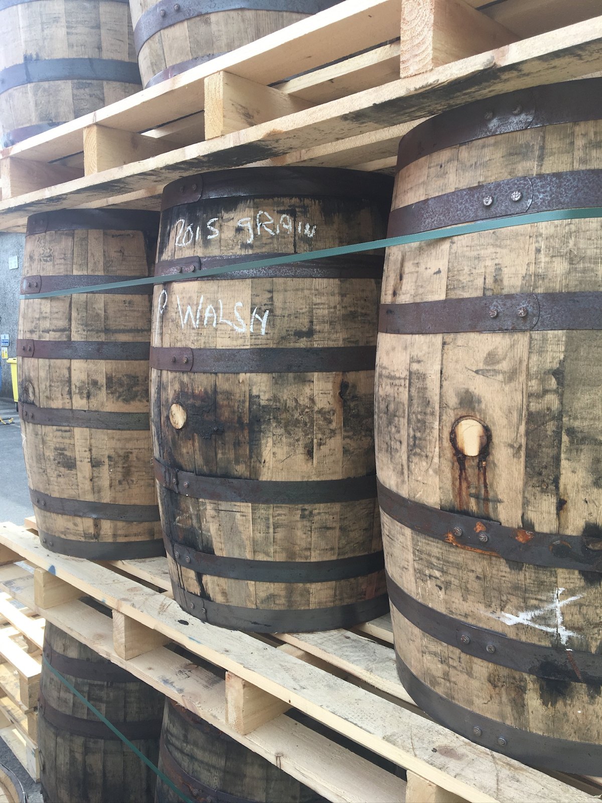 Casks waiting to be filled